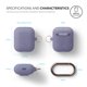 thumbnail image 5 of Funda de silicona elago para AirPods con llavero Lavanda gris, 5 of 8
