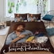 thumbnail image 2 of Bob Ross: La Alegría de Pintar Conjunto de sábanas temático, trío de piezas, cómodo y amigable con la piel, diseño único, regalo de decoración para el hogar para familiares, amigos y fans,140cm *210cm, 2 of 6