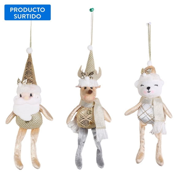 Figura colgante navideña 1u, producto surtido