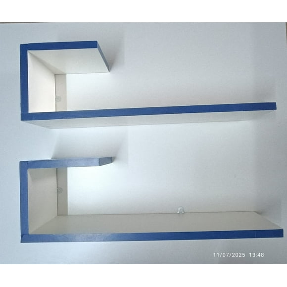 SET DE 2 REPISAS MODELO C BORDE AZUL