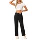 thumbnail image 2 of INSPIRE CHIC Pantalones de pijama de algodón para mujer, suaves y transpirables, pantalones de dormir con bolsillos y cintura elástica 2XL 2pack Negro, 2 of 6