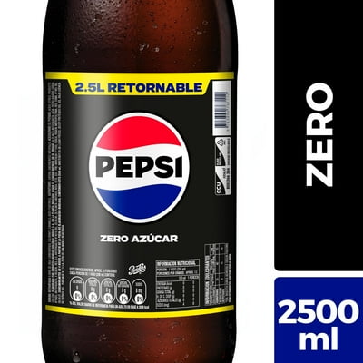 Bebida Zero Sabor Cola Botella Retornable 2,5 L Pepsi