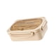 thumbnail image 4 of Caja Bento con utensilios reutilizable para microondas, portátil, a prueba de fugas, con compartimento para mochileros, camping al aire libre, picnic Caqui 2 rejillas, 4 of 5
