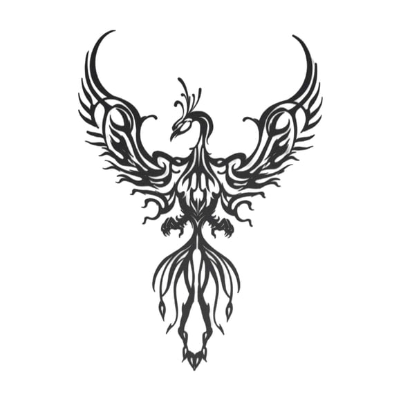 Decoración creativa del arte de la pared del fénix del hierro forjado, escultura de la pared del ornamento del fénix para colgar en la pared para el j , Los 35CM