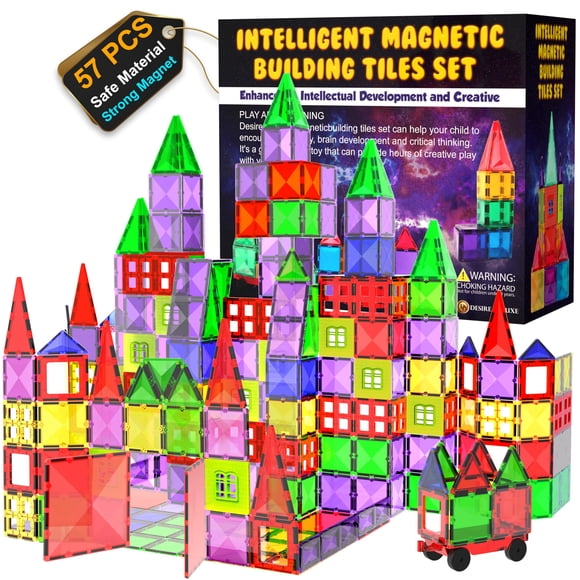 Bloques de construcción con azulejos magnéticos Toy Desire Deluxe, 57 unidades