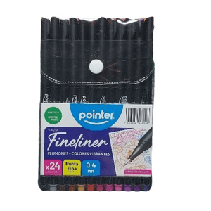 Set Tiralineas Punta Fina 0.4Mm Pointer 24 Unidades