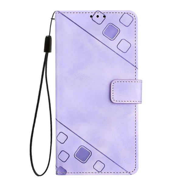 Funda Cartera para Motorola Moto G15 con Soporte y Ranuras, Resistente a Golpes y Rayones Morado