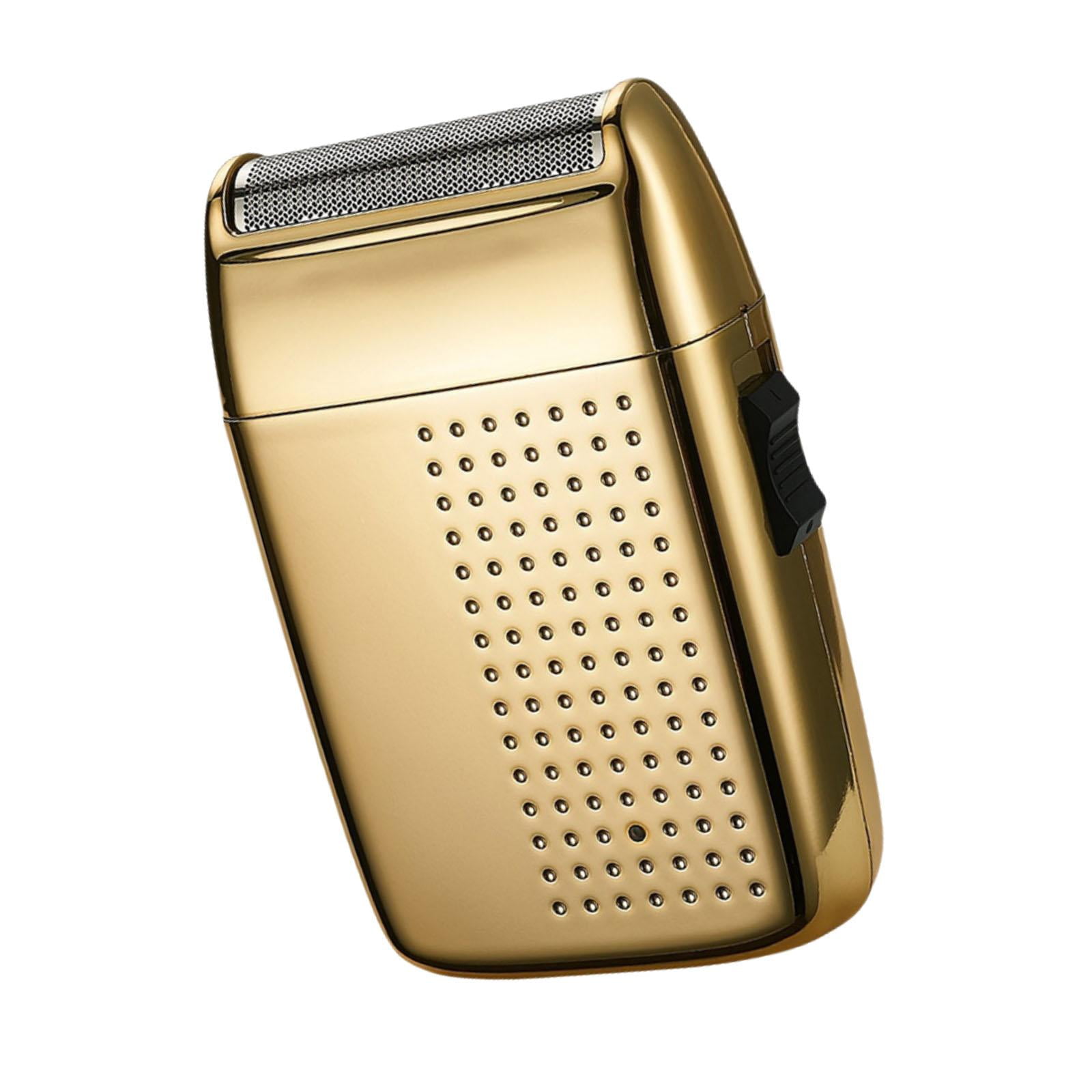 Magideal - Mini Afeitadora Eléctrica Para Barba, Máquina De Afeitar Ligera Y Portátil Para Depilación Facial, Recortadora De Barba Para Viajes, Casa Y Exteriores Oro