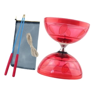 Bothyi - Juguete Diabolo Fitness Ligero Fácil De Usar Con Varillas Para Adultos Niños Mayores Rojo