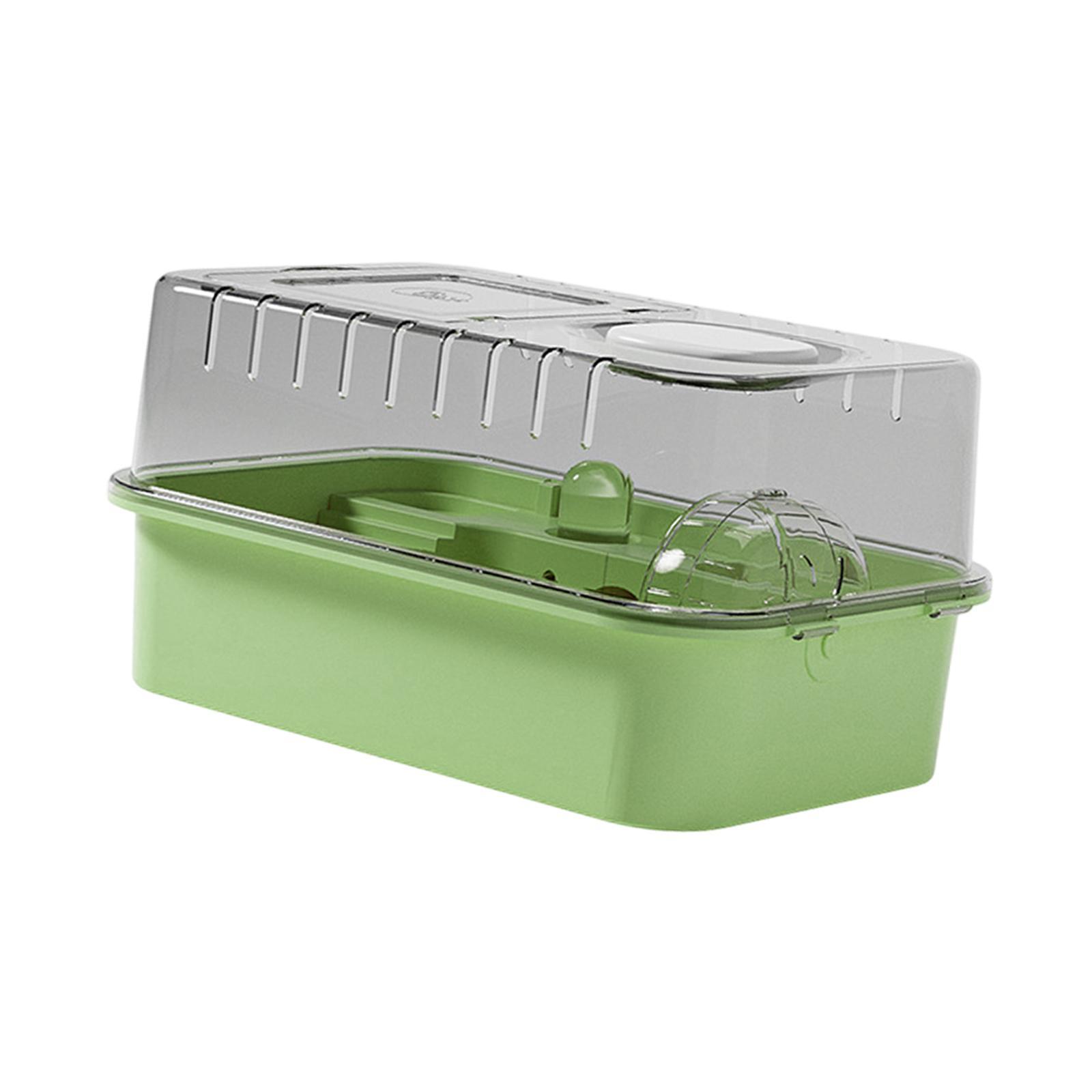 Magideal - Jaula Grande Para Hámster, Hábitat Para Hámster, Casa Portátil Transparente, Jaula Para Animales Pequeños, Para Petauros Del Azúcar, Erizos, Ratones, Verde