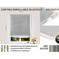 Tecnocasa - Cortina Roller Blackout 120X200Cm Gris-1035