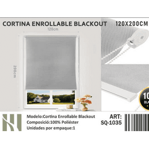 Tecnocasa - Cortina Roller Blackout 120X200Cm Gris-1035