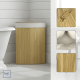 thumbnail image 3 of Cesta canasto esquinero de bambú funda de lino lavable Beiti, 3 of 3