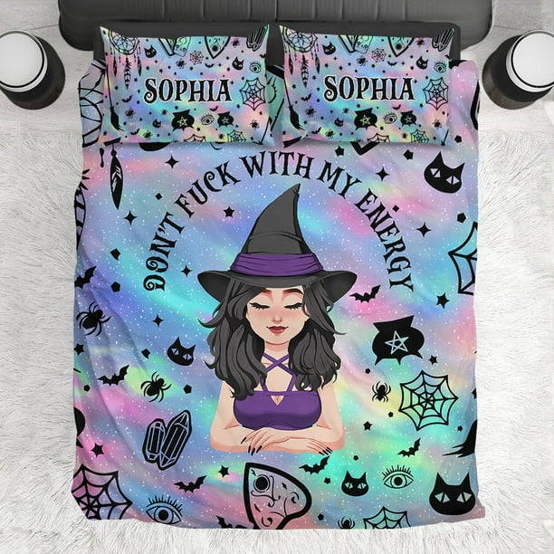 Dont F With My Energy Juego De Cama Personalizado De Bruja