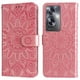 thumbnail image 3 of Funda tipo cartera FOXDOCK para OPPO A79 5G , diseño girasol en relieve, cuero PU, cierre magnético, soporte y tarjetero, 3 of 5