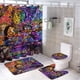 thumbnail image 1 of La película de los Casagrande-theme 4-Piece Shower Curtain Set with Rugs, Waterproof Bathroom Decor Set Includes Bath Mat, U-Shaped Rug, Toilet Lid Cover and Curtain with Hooks, 1 of 6