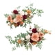 thumbnail image 1 of 2 Piezas De Respaldo De Silla De Boda, Flores, Arreglo Floral De Boda Para Fiesta Navideña, 1 of 5