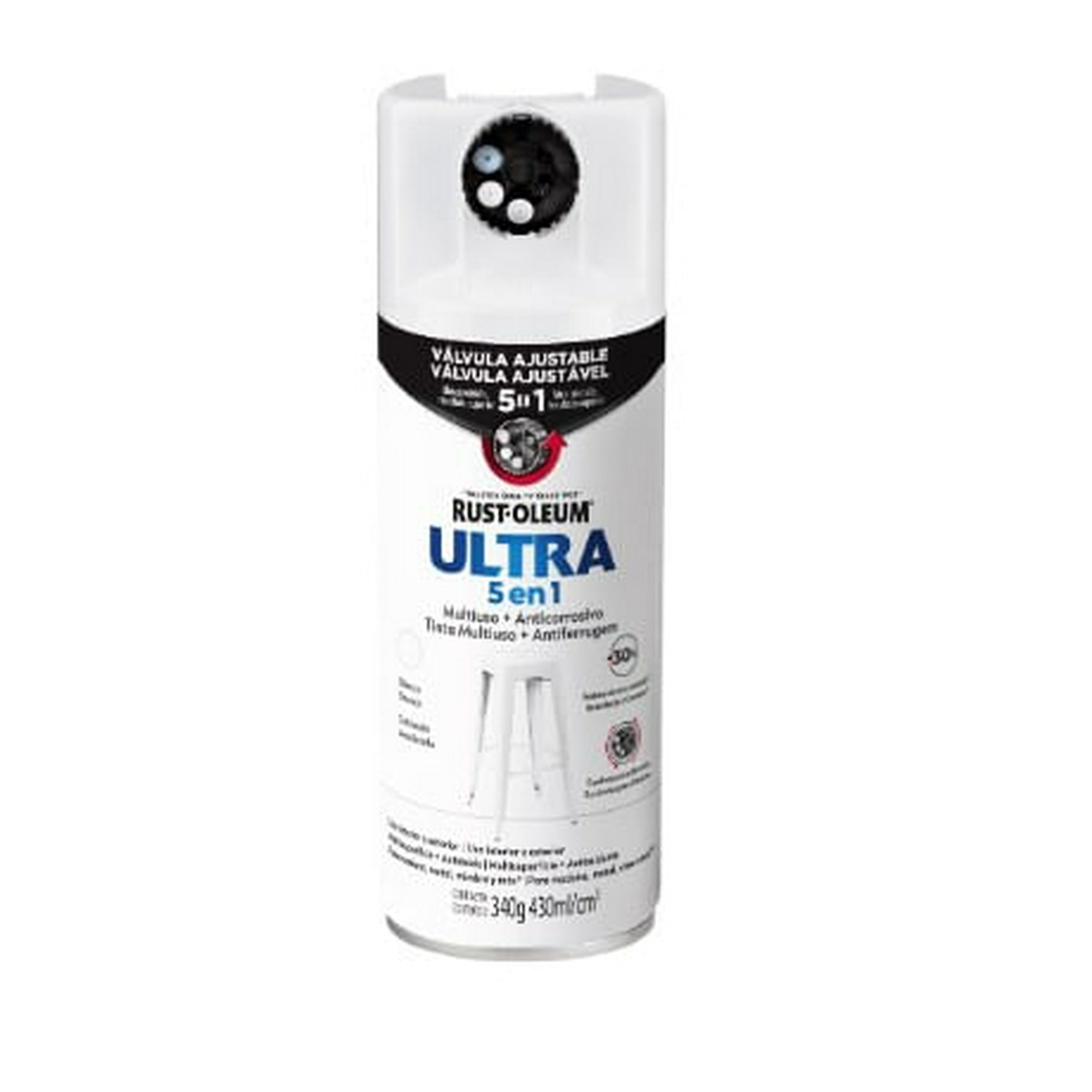 Rust-oleum - Pintura En Spray Ultra 5 En 1 Multisuperficie Anticorrosiva Blanco Satinado 340 G