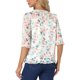 thumbnail image 3 of INSPIRE CHIC Camisas de Mujer de Manga 3/4 Blusas de Chifón Floral Blanco-Rosa Blanco Floral M, 3 of 5