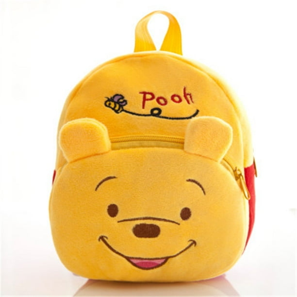 Disney Winnie The Pooh Children's Backpack Cartoon Cute Plush Doll Kindergarten Girls Large Capacity Lightweight School Bag