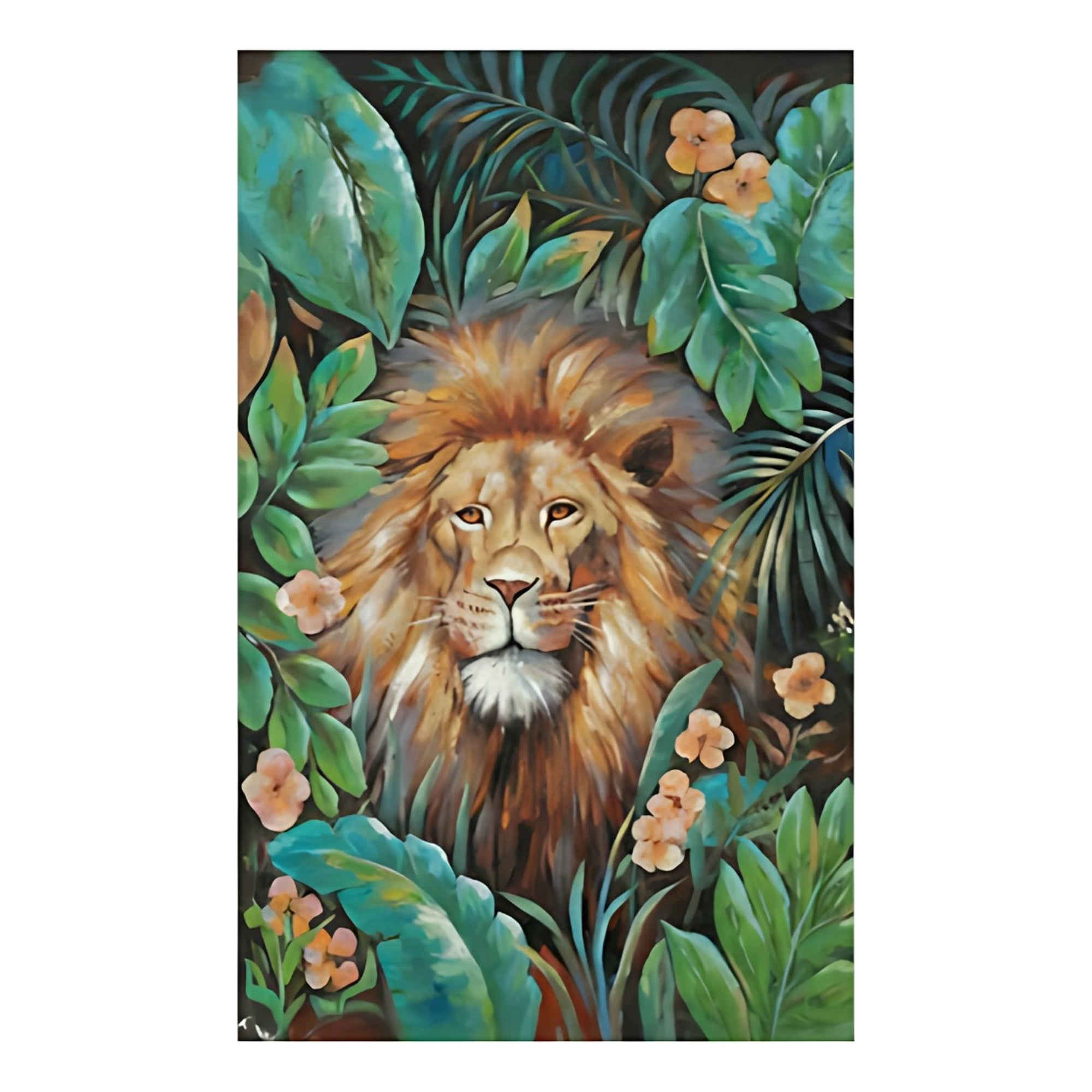 Genérico - Cuadro Decorativo Adorno Pared León Jungla Hogar Jhn