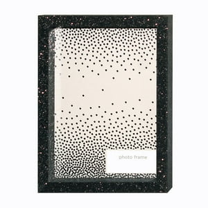 Vgo - Marco Madera Con Brillos Negro 10X15 Cm
