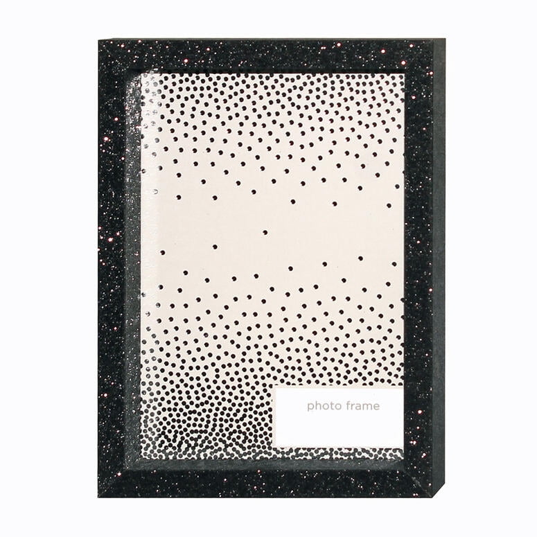 Vgo - Marco Madera Con Brillos Negro 20x25 Cm