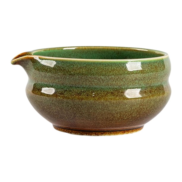 Cuenco De Cerámica Para Matcha Con Pico, Auténtico Matcha Chawan Japonés Para La Ceremonia Del Té, Color Verde