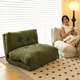 thumbnail image 2 of Sofá Cama Plegable De Tela Minimalista Verde musgo, 2 of 8
