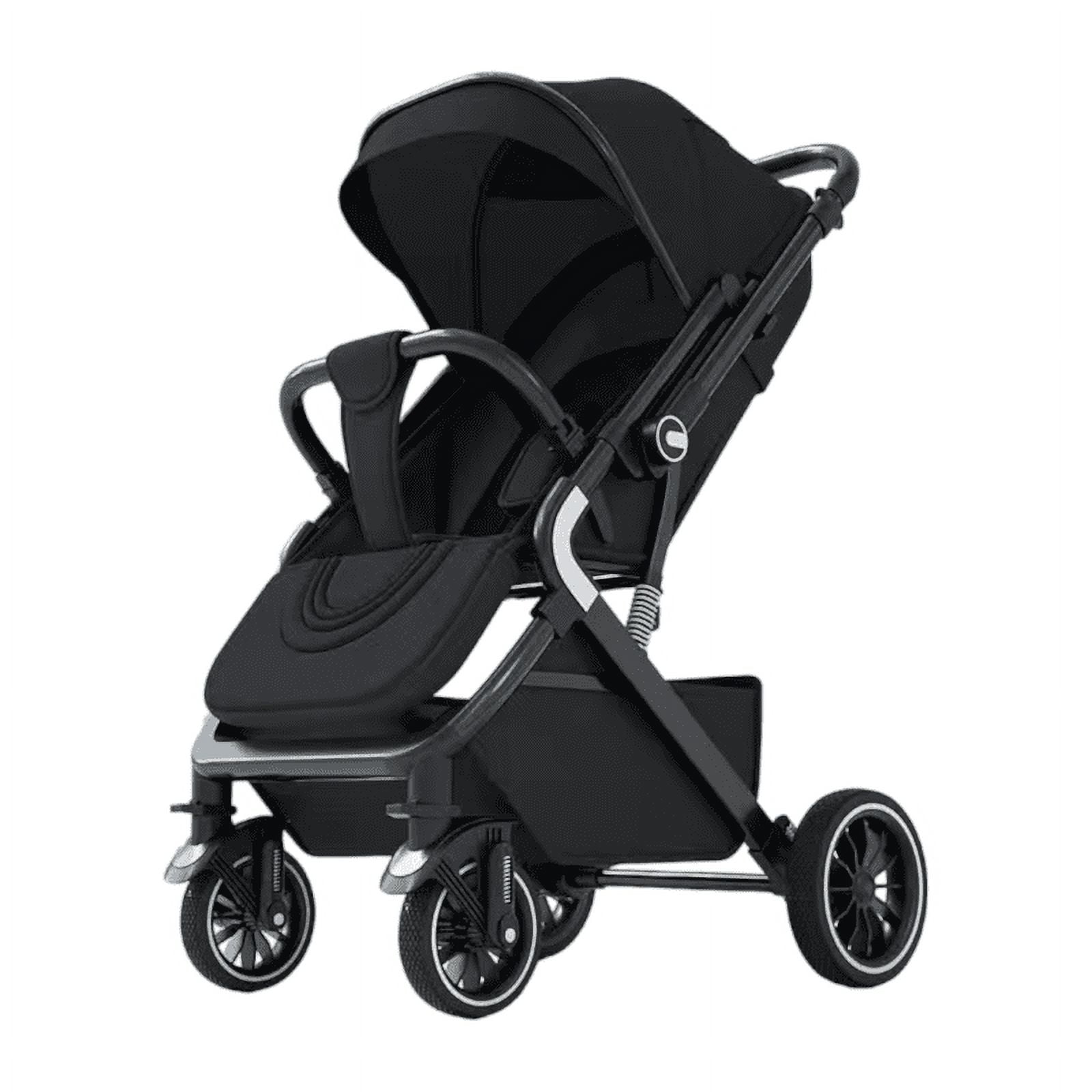 Coche De Paseo Reversible Multiposiciones By Lubabycas Negro