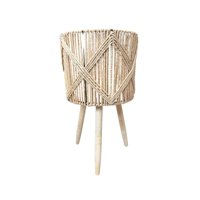 Oem - Macetero Tejido Porta Maceta Rustico Beige X Grande