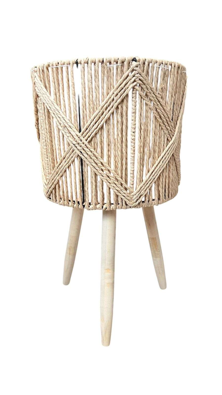 Oem - Macetero Tejido Porta Maceta Rustico Beige X Grande