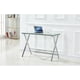 thumbnail image 1 of Glass Computer Desk, Transparent Tempered Glass Laptop Table with Rounded Edges Desks, Sofa Table, 1 of 3