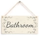 thumbnail image 1 of 1pc Wooden Bathroom Home Decor Door Sign Plaque, 1 of 5