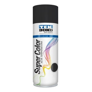 Pintura Spray 400Ml Alta Temperatura Negro Mate - Tekbond