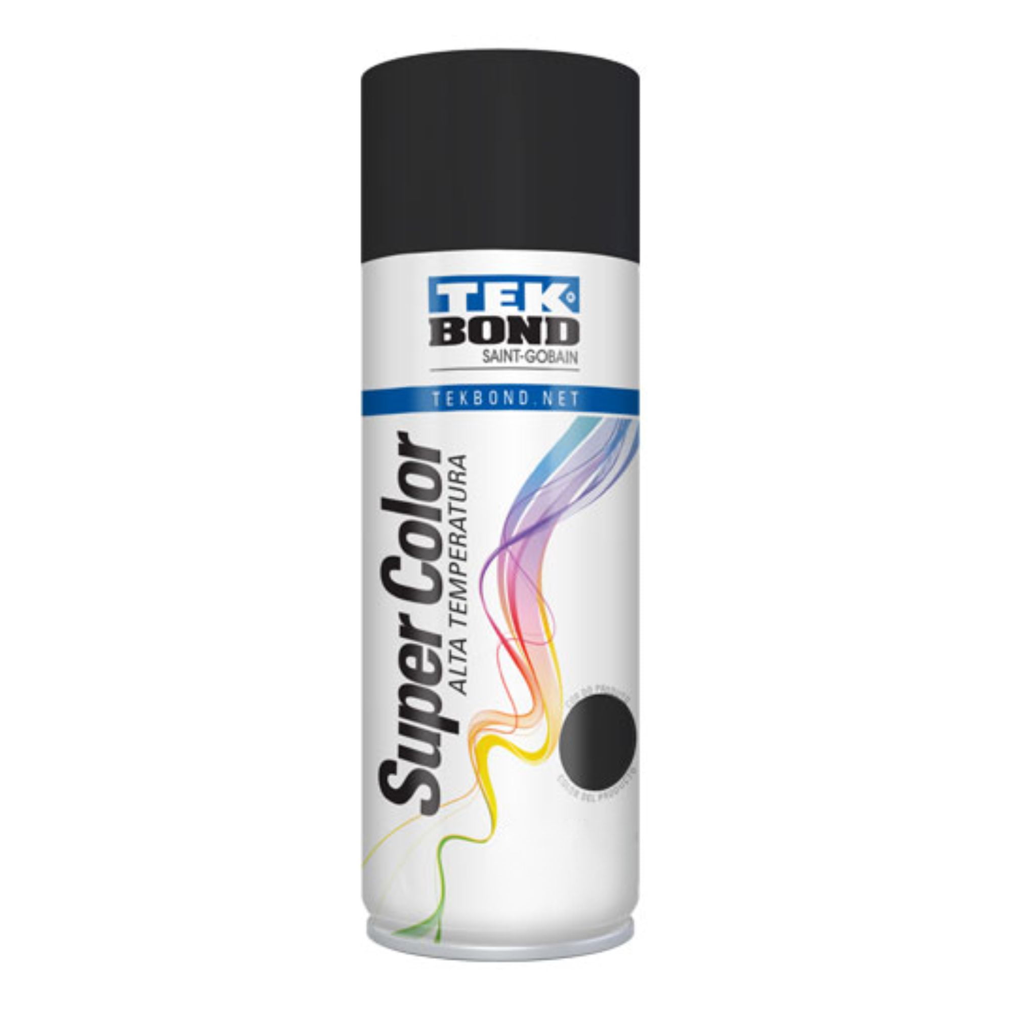Pintura Spray 400ml Alta Temperatura Negro Mate - Tekbond