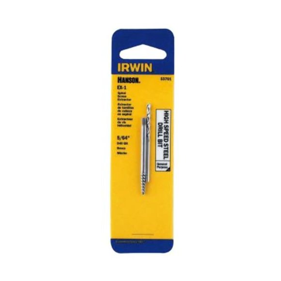 Broca extractora de tornillos en espiral Hanson 53701 de 5/64 pulgadas