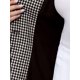 thumbnail image 5 of INSPIRE CHIC Chaleco de Traje a Cuadros para Mujer Gingham Sin Mangas Oficina Cuello Redondo Blazer Chaleco de Negocios XS Negro, 5 of 6