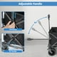 thumbnail image 2 of YSSOA - Carrito plegable para playa, con ruedas grandes, para arena, resistente, para jardín, portátil, con asa ajustable, para comestibles y camping, 2 of 3