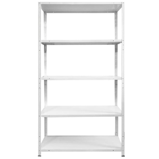 Estante Metal 5 Niveles 90x30x167 Cm Blanco