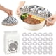 thumbnail image 1 of Cubiertas alimentos aluminio reutilizables aislamiento térmico flexibles comida preparada hornear 10 uds, 1 of 6