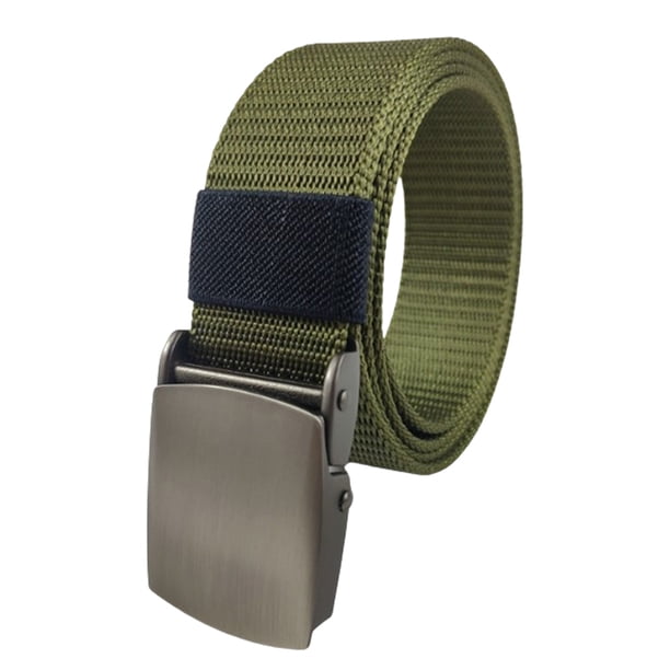 Cinturón táctico militar de lona elástica para hombre, ideal para senderismo y caza.