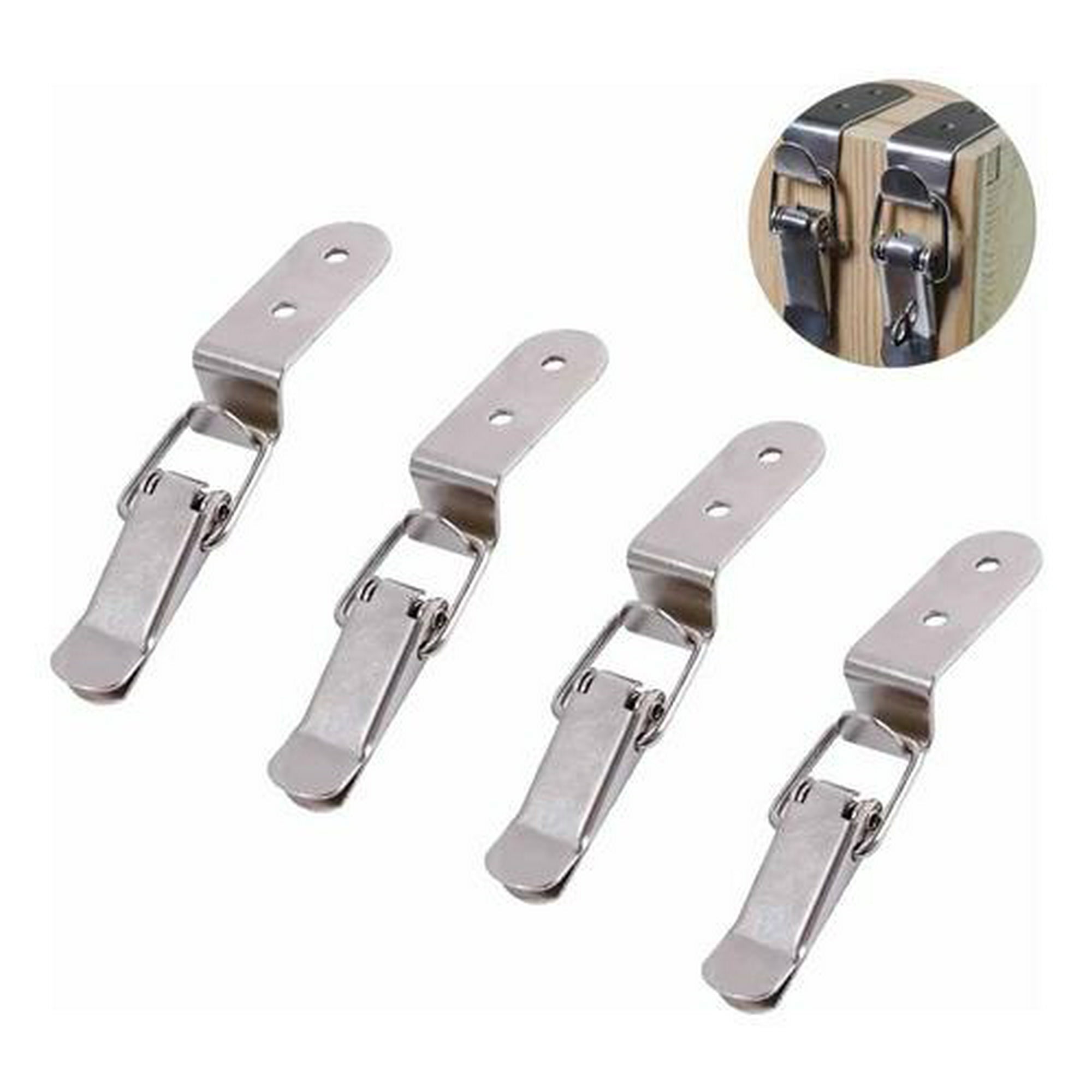 Genérico - Pack 4 Cierre Clamp Tirador Rápido Mecanismo Resorte Muebles