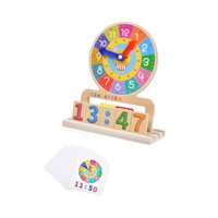 Magideal - Reloj Educación Para Niños Reloj De Madera Juegos De Capacitación De Capacitación De Capacitación De Madera Reloj De Madera Para Niños Niños Niños Niñ