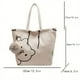 thumbnail image 4 of Simple Cartoon Bear Canvas Shoulder Bag, Versatile All-Match Tote Bag With Mini Coin Purse, 4 of 5