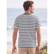 thumbnail image 3 of INSPIRE CHIC Camiseta de Hombre a Rayas de Manga Corta Casual de Verano Talla S Negro, 3 of 5