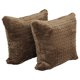 thumbnail image 1 of Almohadas Blazing Agujas, piel sintética, cuadradas, 43 cm, delicadas, color moca, 1 of 3