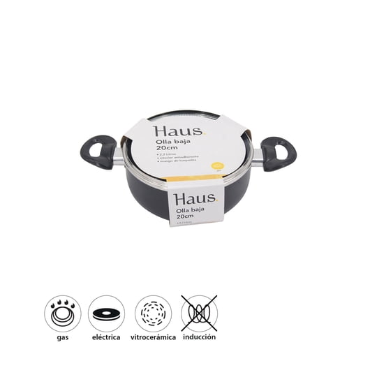 Olla Aluminio Prensado Antiadherente 20 Cm 2.2 Litros 1 Piezas 1 Un Haus