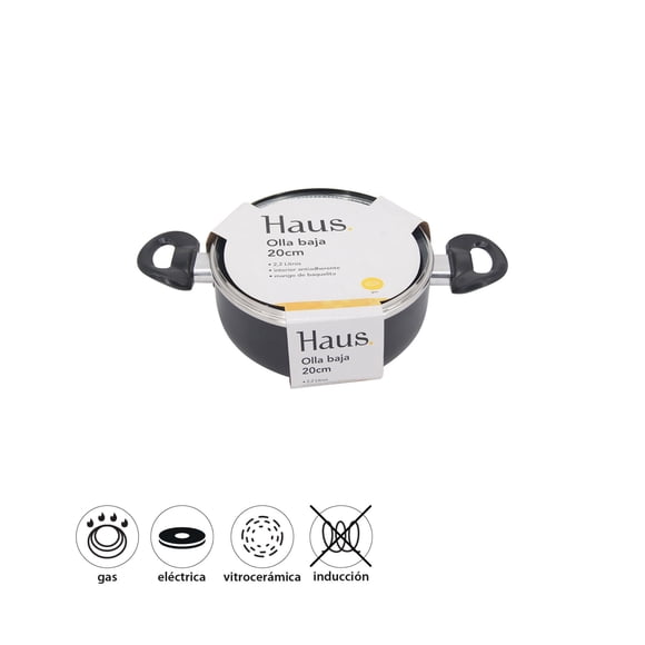 Olla Aluminio Prensado Antiadherente 20 cm (2.2 Litros) 1 Piezas
