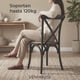 thumbnail image 3 of Silla Comedor Madera Negra Rattan Apilables Crossback Venhoouse, 3 of 8